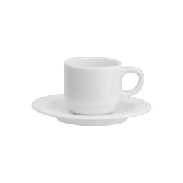 Avet Taza de Café con Plato 100 ml (6 Unidades) Porcelana Colección Rim